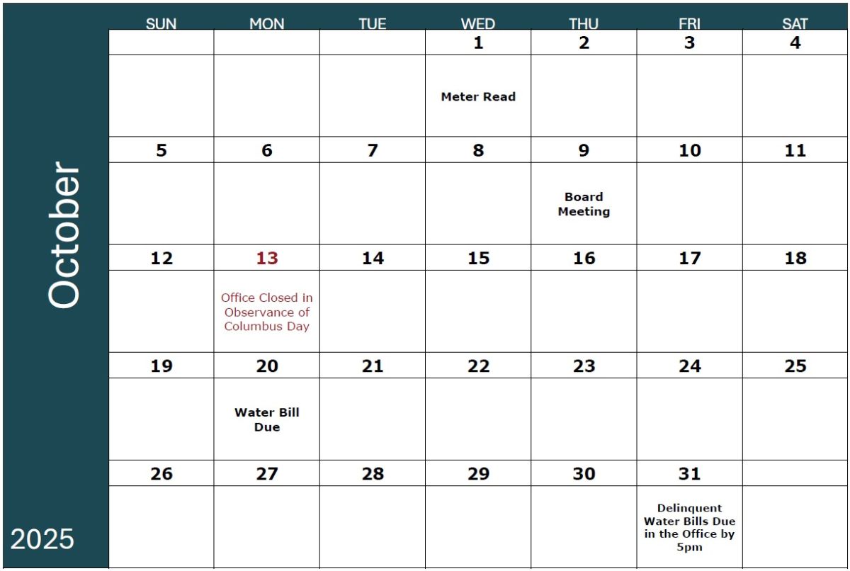 October Calendar